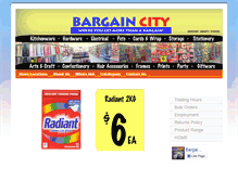 Tablet Screenshot of bargaincity.com.au